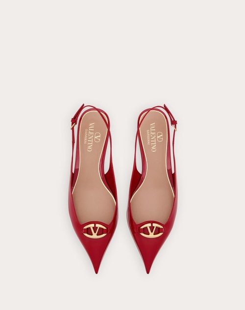 Red Valentino BALLERINA SLINGBACK VLOGO THE BOLD EDITION IN VERNICE 20MM Hotsell