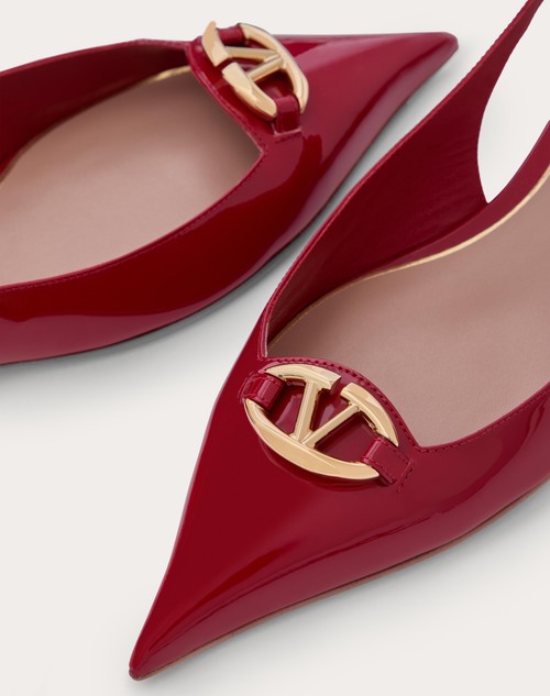 Red Valentino BALLERINA SLINGBACK VLOGO THE BOLD EDITION IN VERNICE 20MM Hotsell
