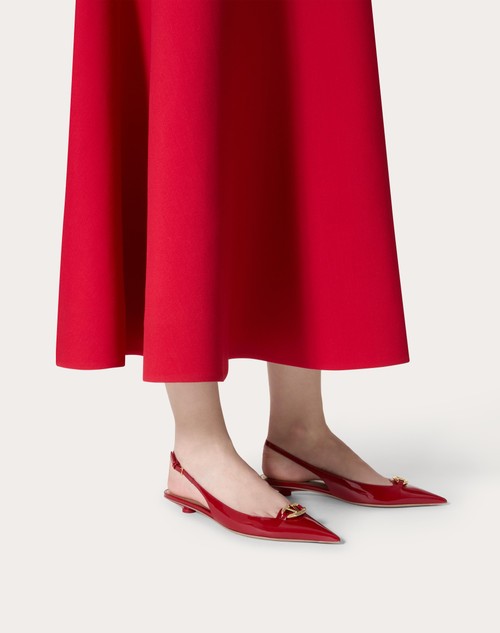 Red Valentino BALLERINA SLINGBACK VLOGO THE BOLD EDITION IN VERNICE 20MM Hotsell