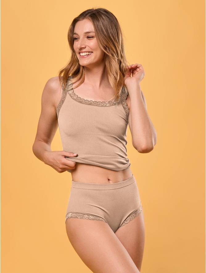 Luigi di Focenza SLIP DONNA MIDI PIZZO NUDO Sconto
