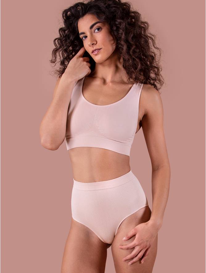 Luigi di Focenza SLIP DONNA CONTENITIVO MIDI CIPRIA Saldi Di Fabbrica