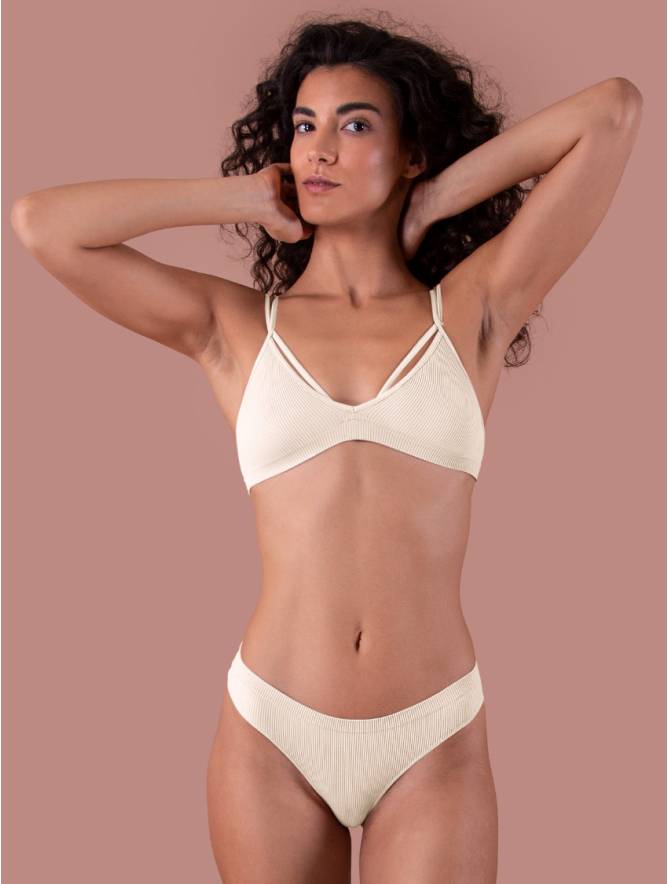 Luigi di Focenza BRASILIANA DONNA COSTINA RIB IVORY Moda