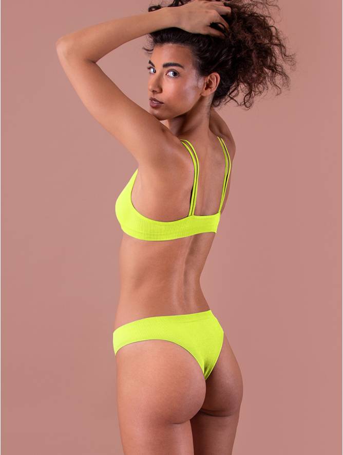 Luigi di Focenza BRASILIANA DONNA COSTINA RIB GIALLO FLUO' 2025