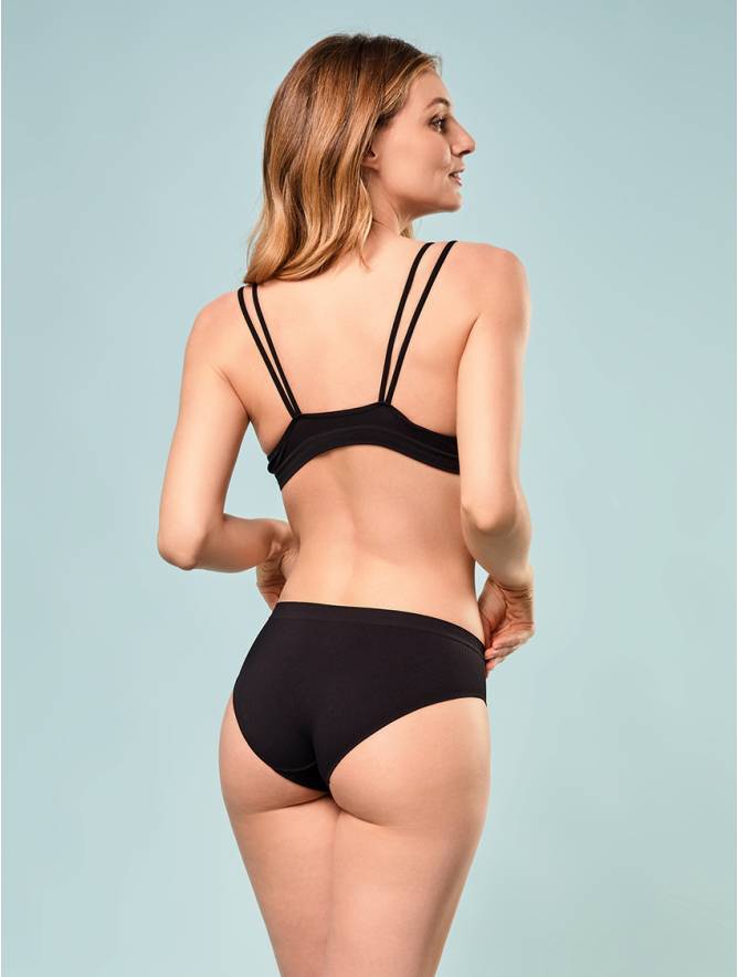 Luigi di Focenza SLIP DONNA V. ALTA COSTINA RIB NERO Fino Al -60%