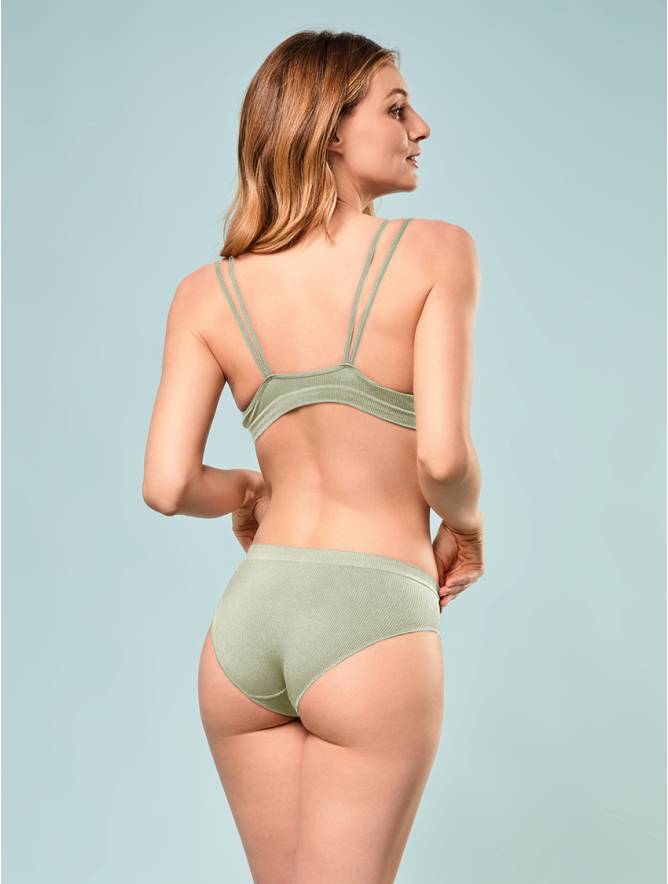 Luigi di Focenza SLIP DONNA V. ALTA COSTINA RIB MENTA Shopping Online