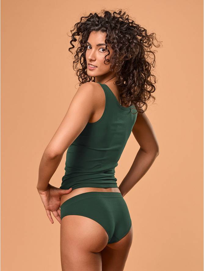 Luigi di Focenza SLIP DONNA VITA ALTA VERDE SCURO Novità