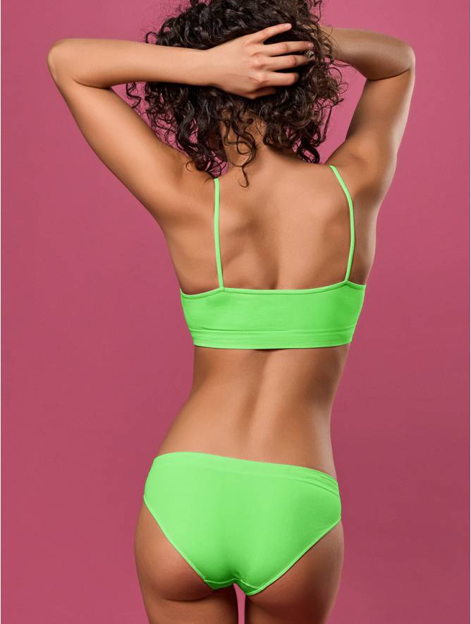 Luigi di Focenza SLIP DONNA VITA ALTA VERDE FLUO' Presa