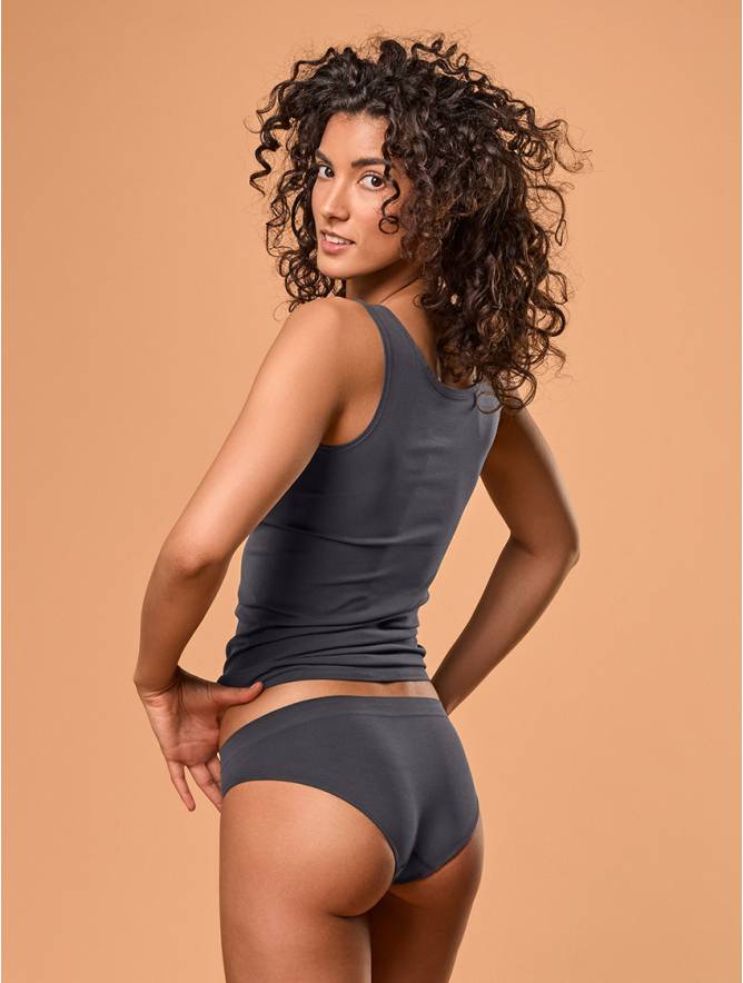 Luigi di Focenza SLIP DONNA VITA ALTA ANTRACITE Nuovo