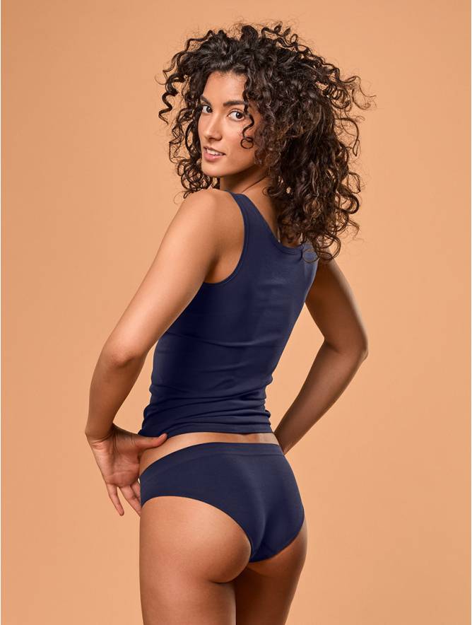Luigi di Focenza SLIP DONNA VITA ALTA BLU Vendita