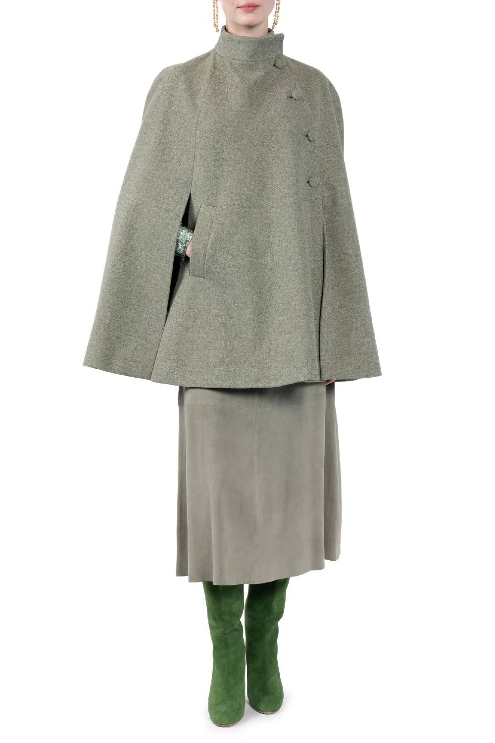 Luisa Beccaria Mantella Reglan in lana Vendita
