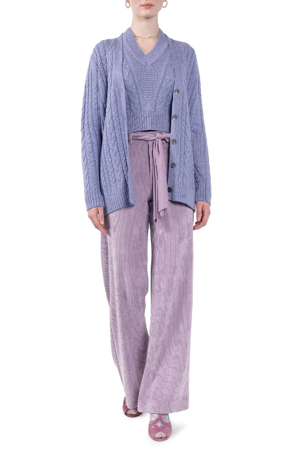 Luisa Beccaria Cardigan intrecciato Sottocosto