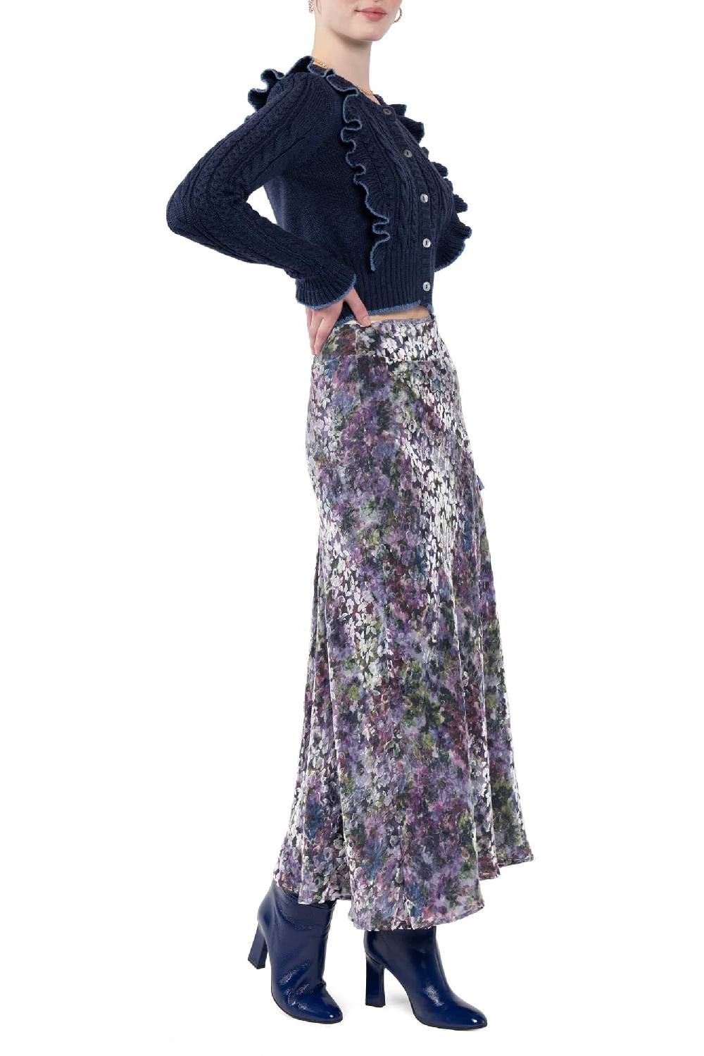 Luisa Beccaria Cardigan con volant Presa