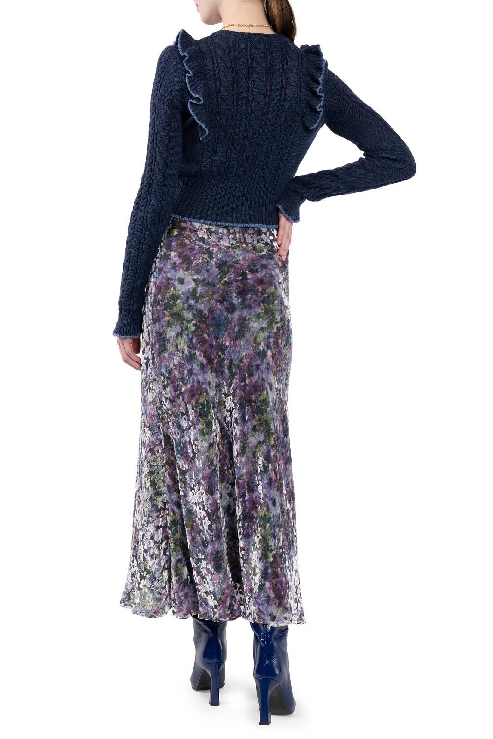 Luisa Beccaria Cardigan con volant Presa