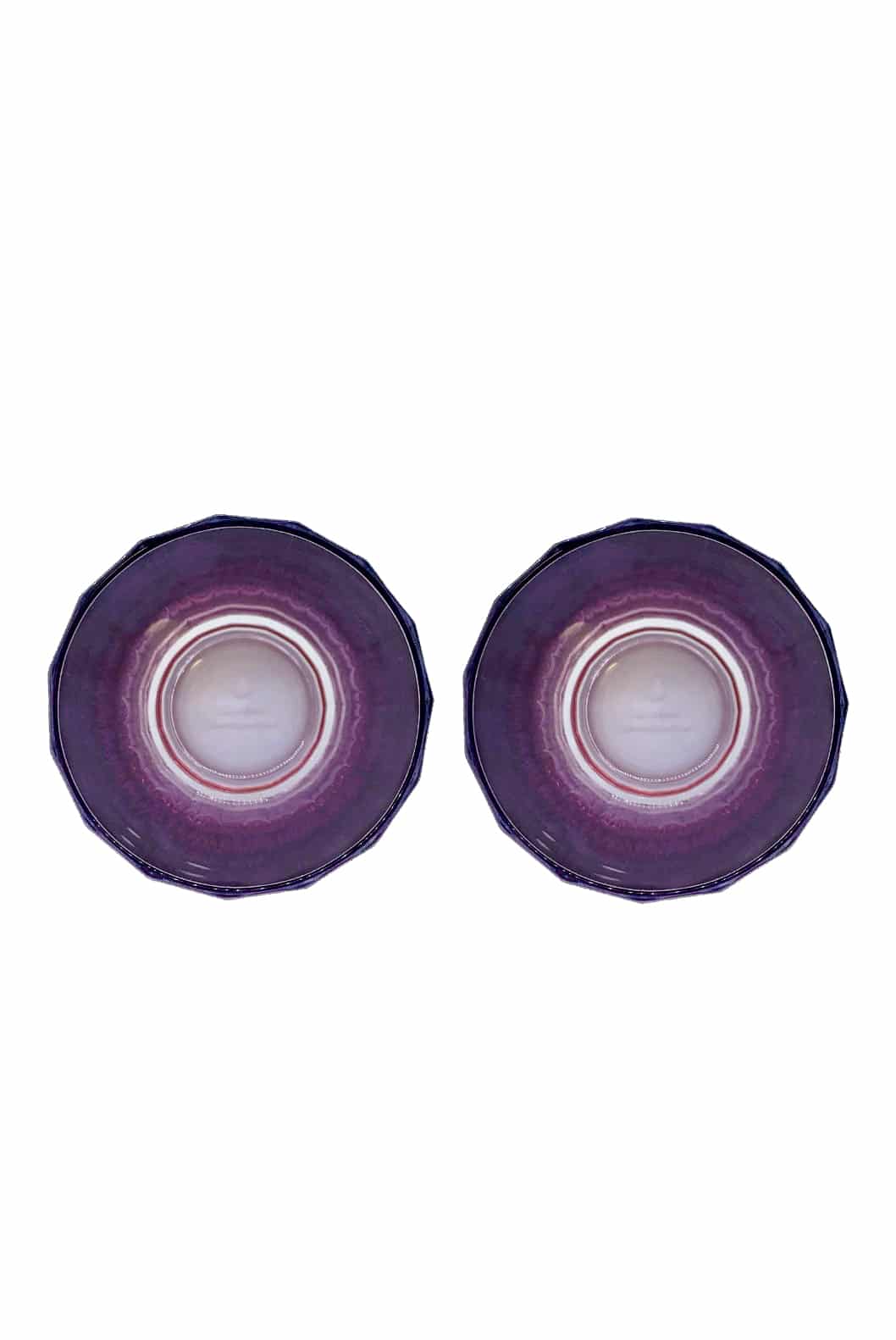 Luisa Beccaria Shade Pink To Purple Set Di Due Bicchieri Grandi Duccio Con Base Vendita Economica