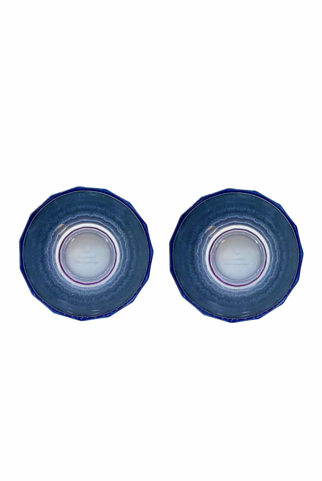 Luisa Beccaria Shade Purple To Blue Set Di Due Grandi Bicchieri Duccio Con Base Saldi Di Fabbrica