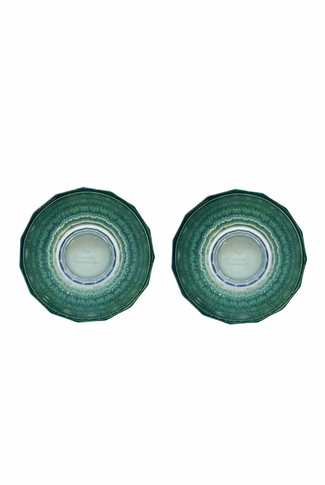 Luisa Beccaria Shade Blue To Green Set Di Due Bicchieri Grandi Duccio Con Base I Più Venduti