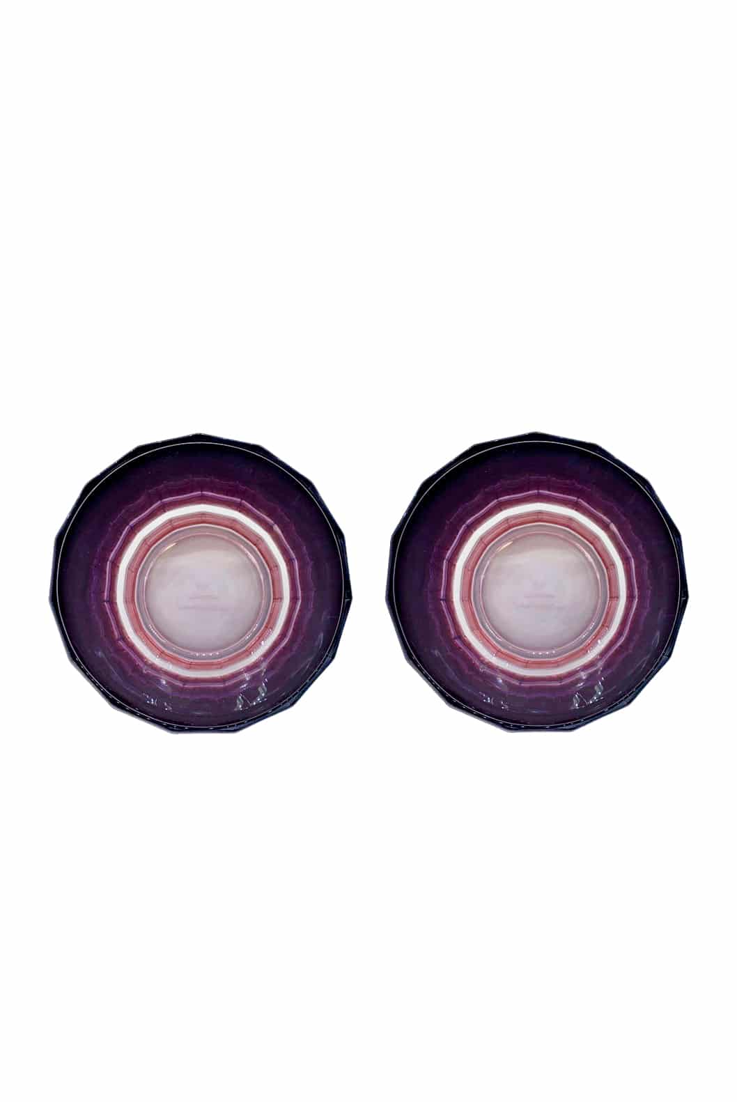 Luisa Beccaria Shade Pink To Purple Set Di Due Bicchieri Duccio Piccoli Con Base Negozio