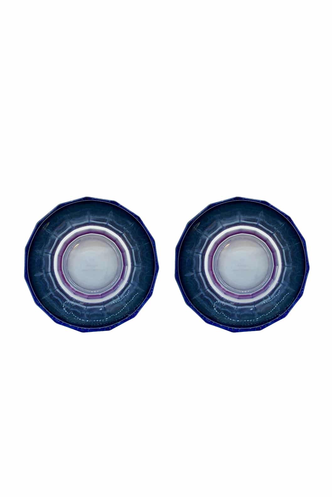 Luisa Beccaria Shade Purple To Blue Set Di Due Bicchieri Duccio Piccoli Con Base In Saldo
