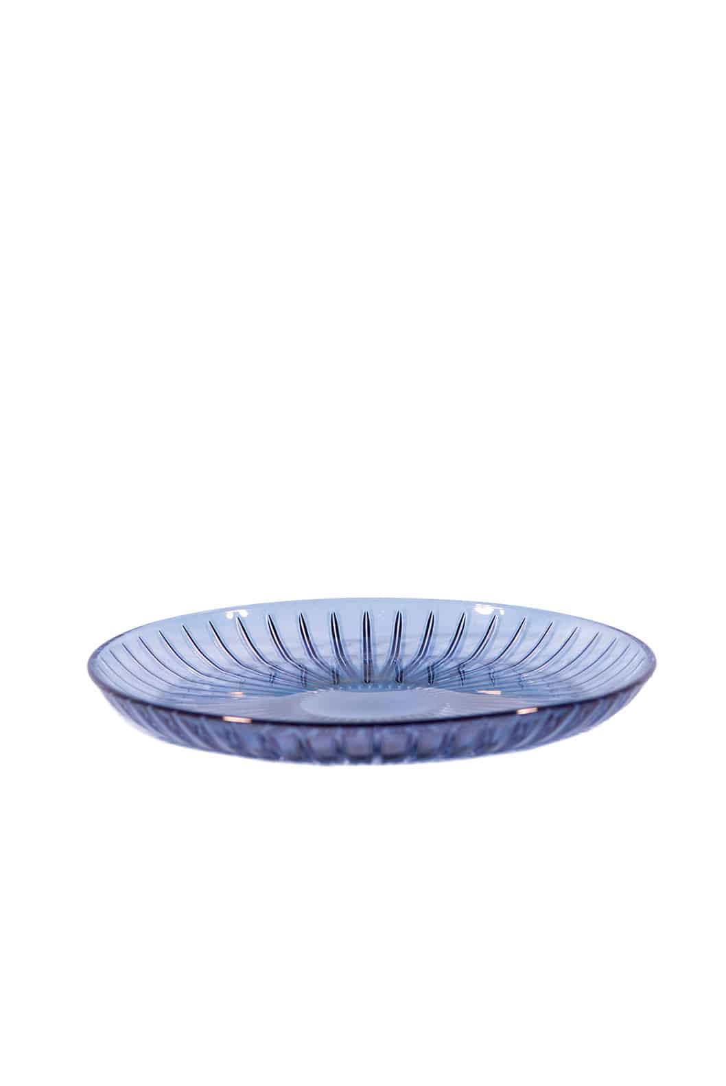 Luisa Beccaria Set Di Due Piatti Di Frutta Di Vetro Blu Moda