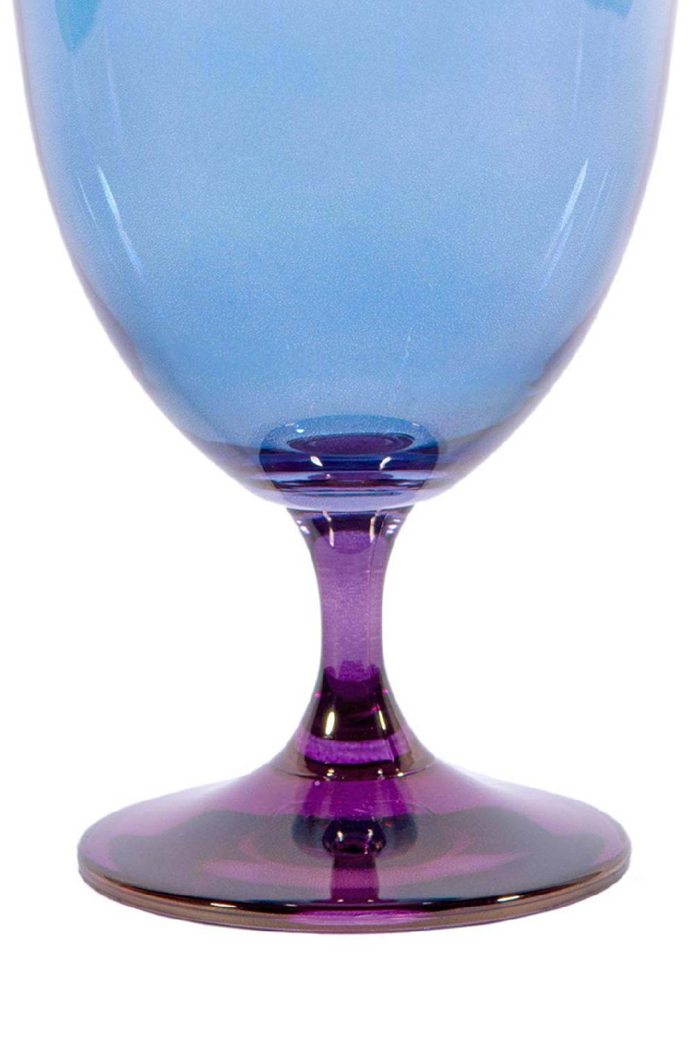 Luisa Beccaria Ombra Viola Al Blu Set Di Due Bicchieri Di Vino In Linea