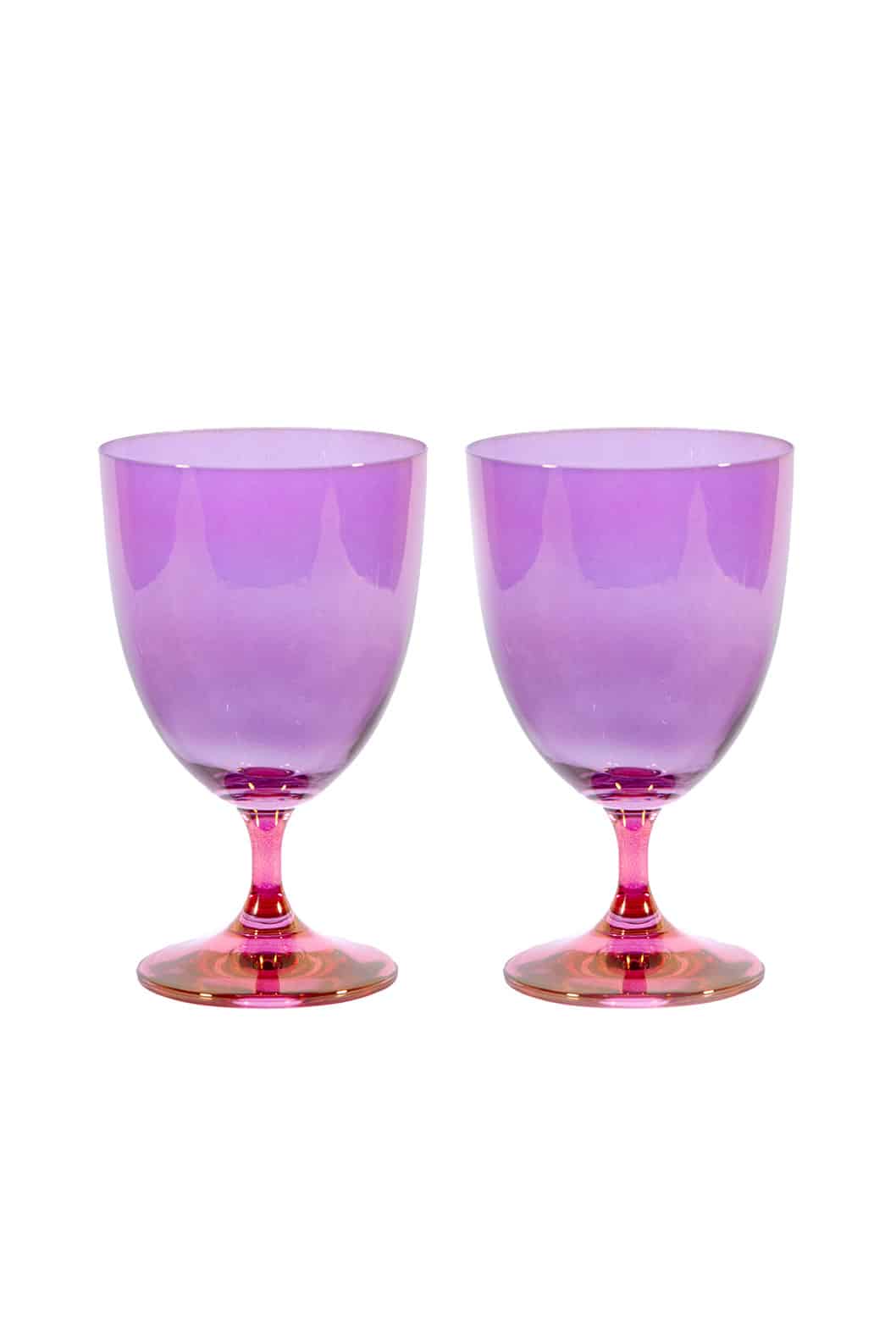 Luisa Beccaria Shade Pink To Purple Set di due bicchieri d'acqua Vendita