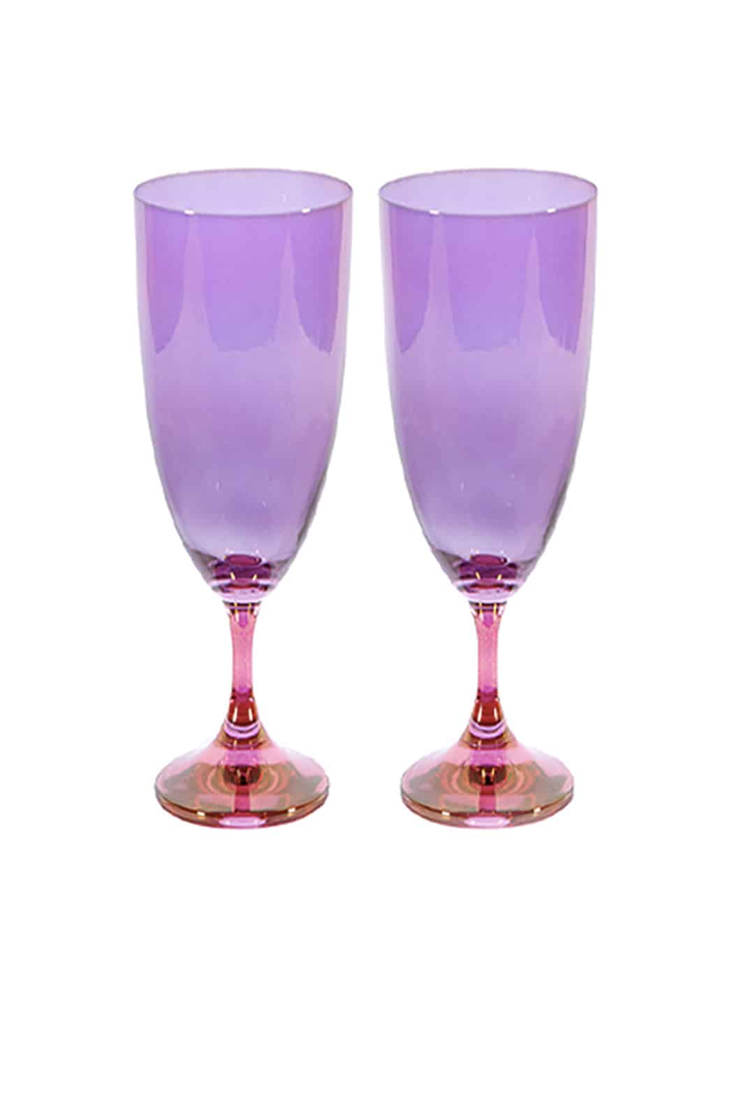 Luisa Beccaria Shade Pink To Purple Set di due flauti Offerta natalizia