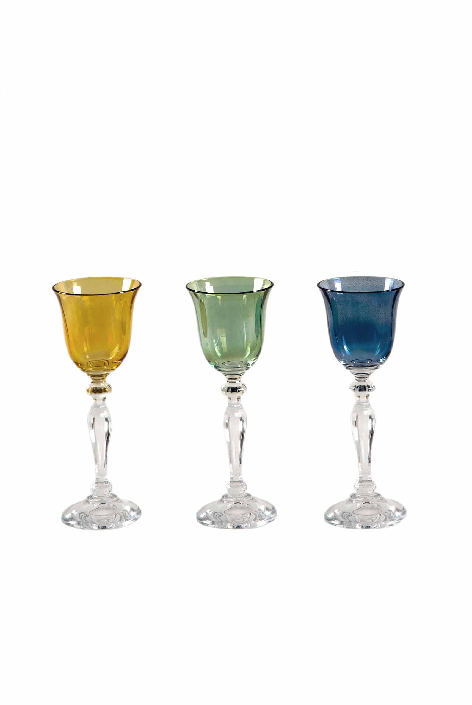 Luisa Beccaria Set Di Sei Colpi Blu, Giallo, Verde Consegna Veloce