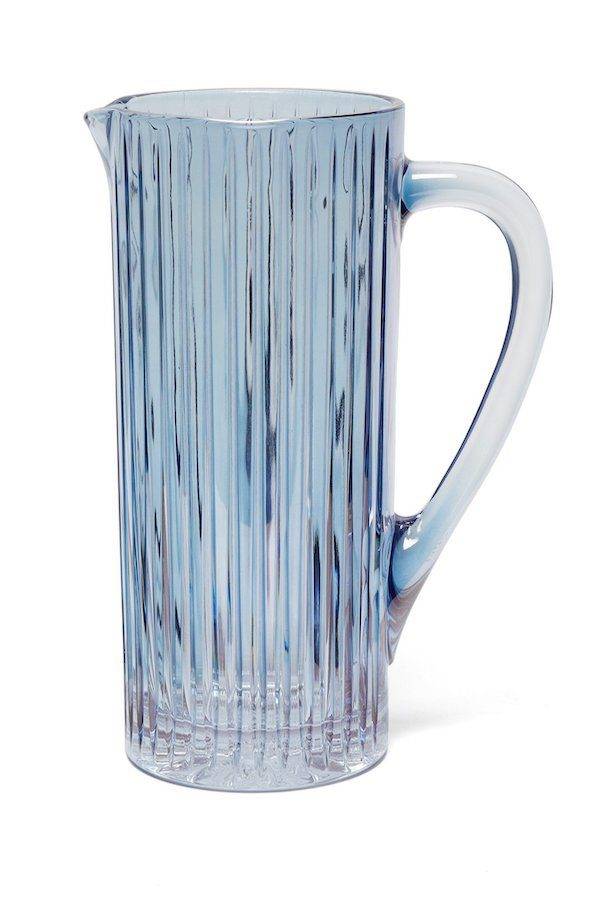 Luisa Beccaria Brocca Rigata Blu Prestige in Vetro