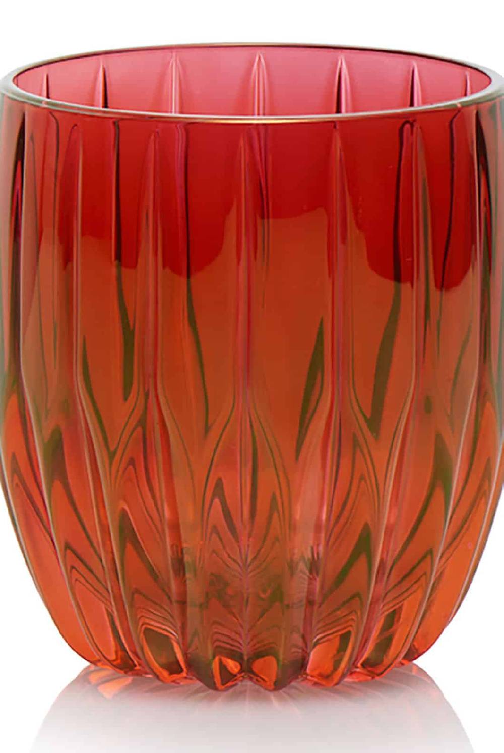 Luisa Beccaria Set Rosso Di Due Piccoli Bicchieri Tumbler Presa