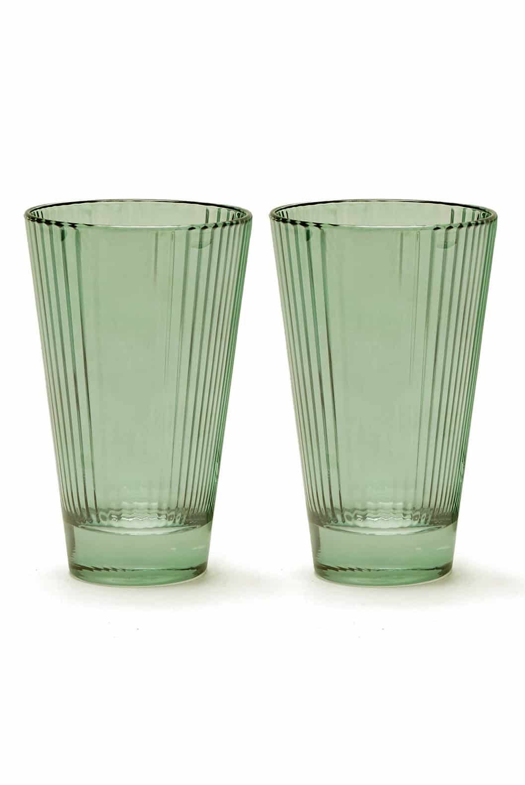 Luisa Beccaria Set Verde Di Due Bicchieri D'acqua Iside Economico