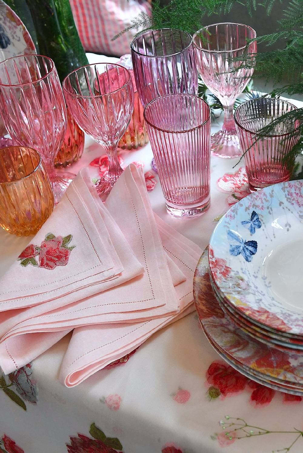 Luisa Beccaria Set Rosa Di Due Bicchieri D'acqua Iside Online