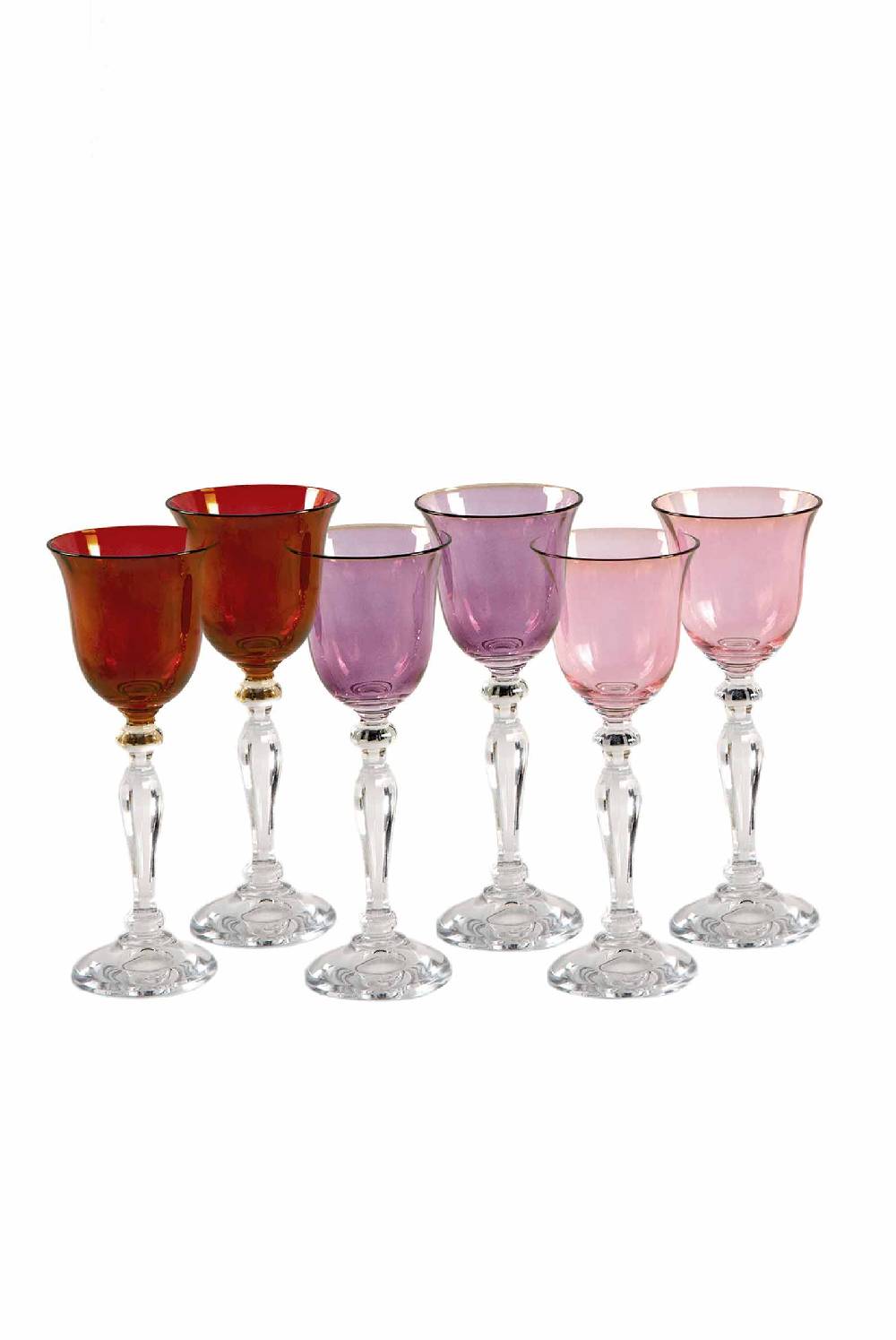 Luisa Beccaria Set Di Sei Colpi Di Rosso, Viola, Rosa Negozio