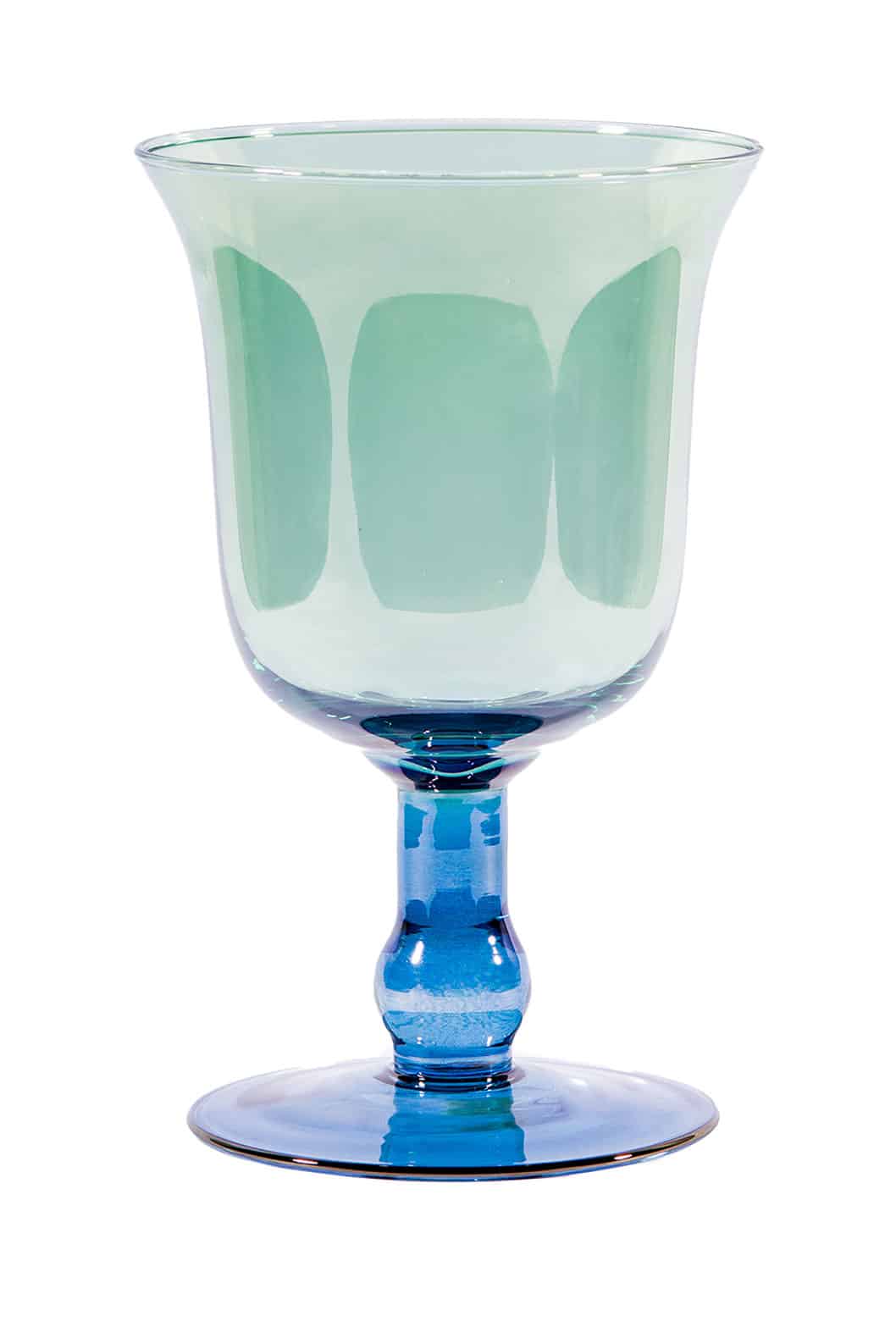 Luisa Beccaria Vaso di candela di grandi dimensioni con tonalità dal blu al verde Novità