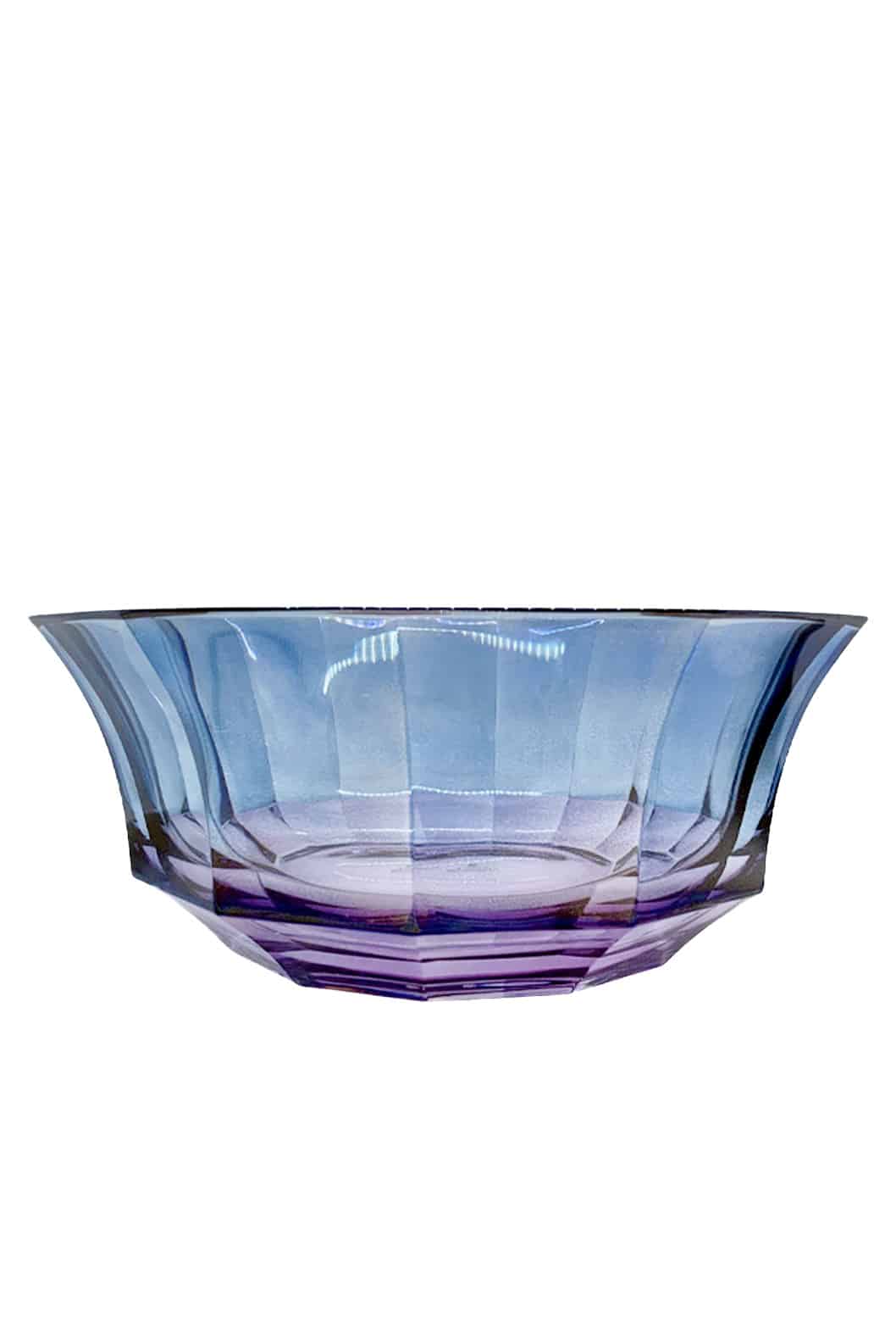 Luisa Beccaria Insalatiera Di Cristallo Sfaccettato Ombra Dal Viola Al Blu Vendita Calda
