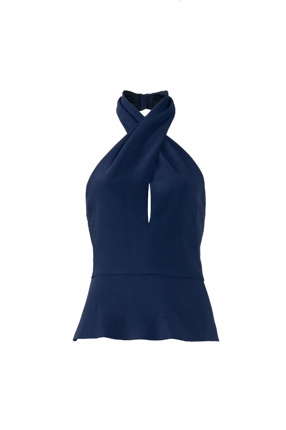 Luisa Beccaria Top elasticizzato in cady con scollo all'americana Saldi Di Fabbrica