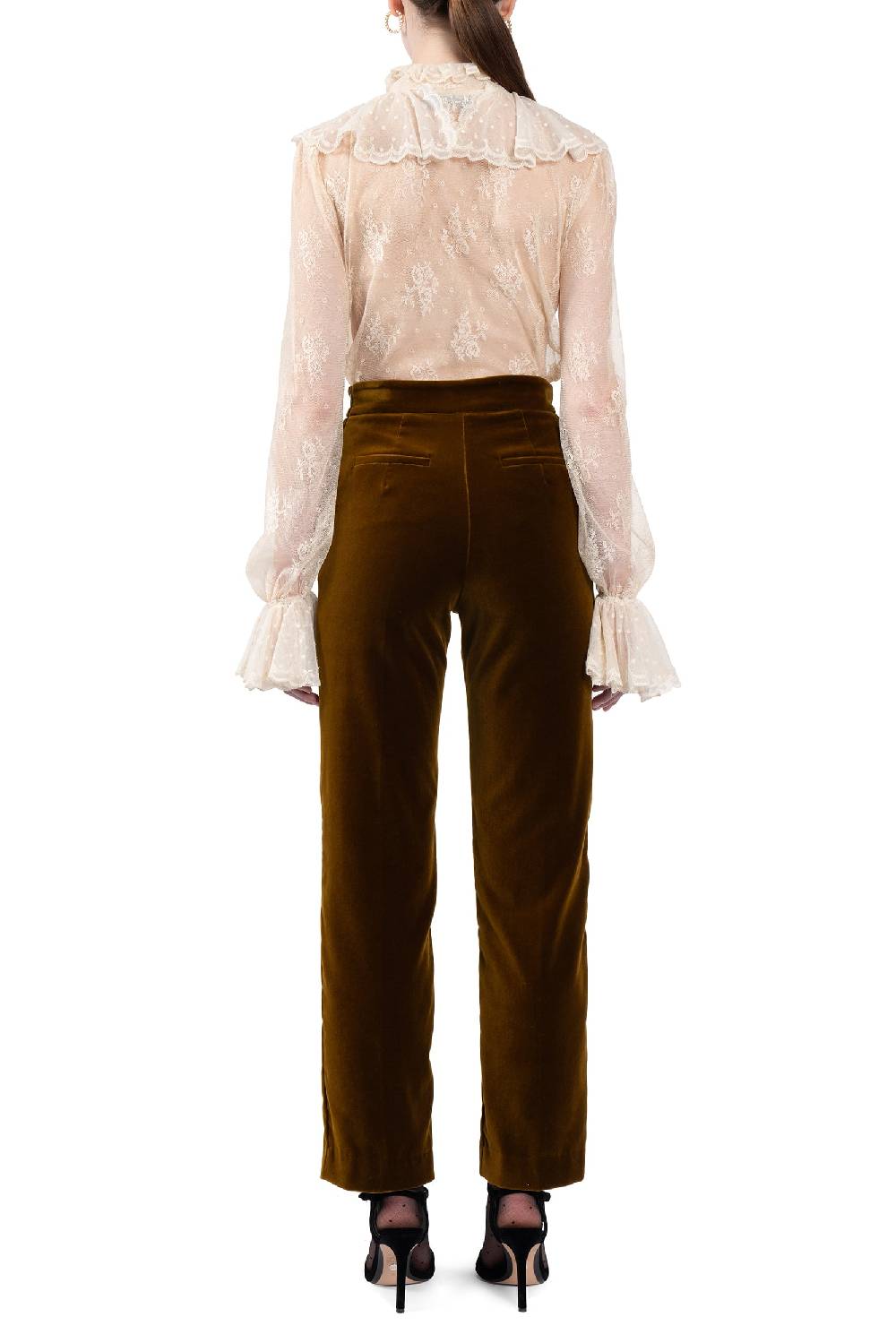 Luisa Beccaria Camicia con volant in pizzo Moda