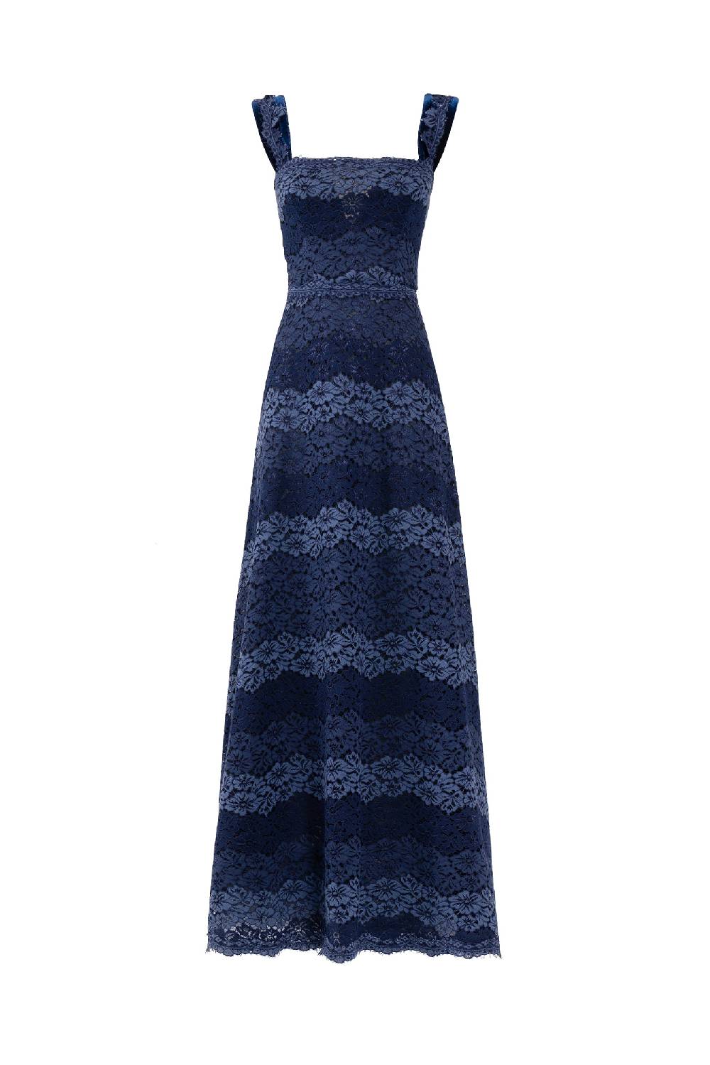 Luisa Beccaria Abito bustier in pizzo a righe Pezzi Unici
