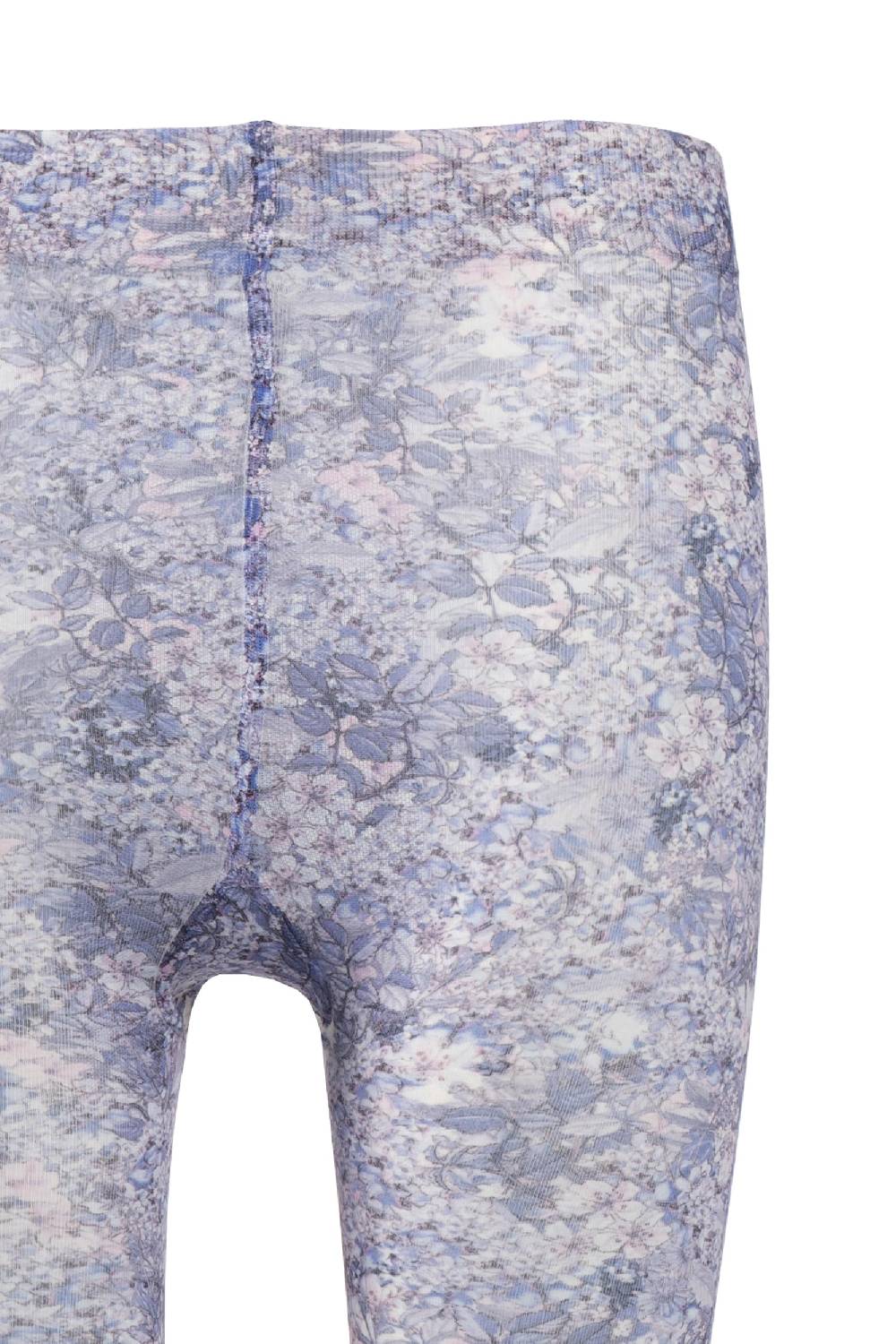 Luisa Beccaria Collant stampa micro fiori blu Prezzo Ridotto