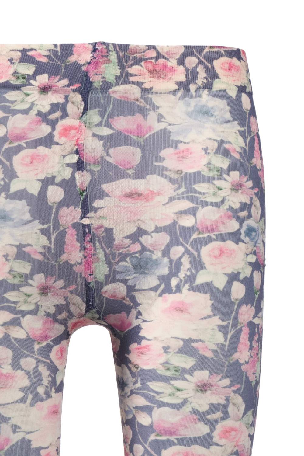 Luisa Beccaria Collant stampati con rosa selvatica blu Novità