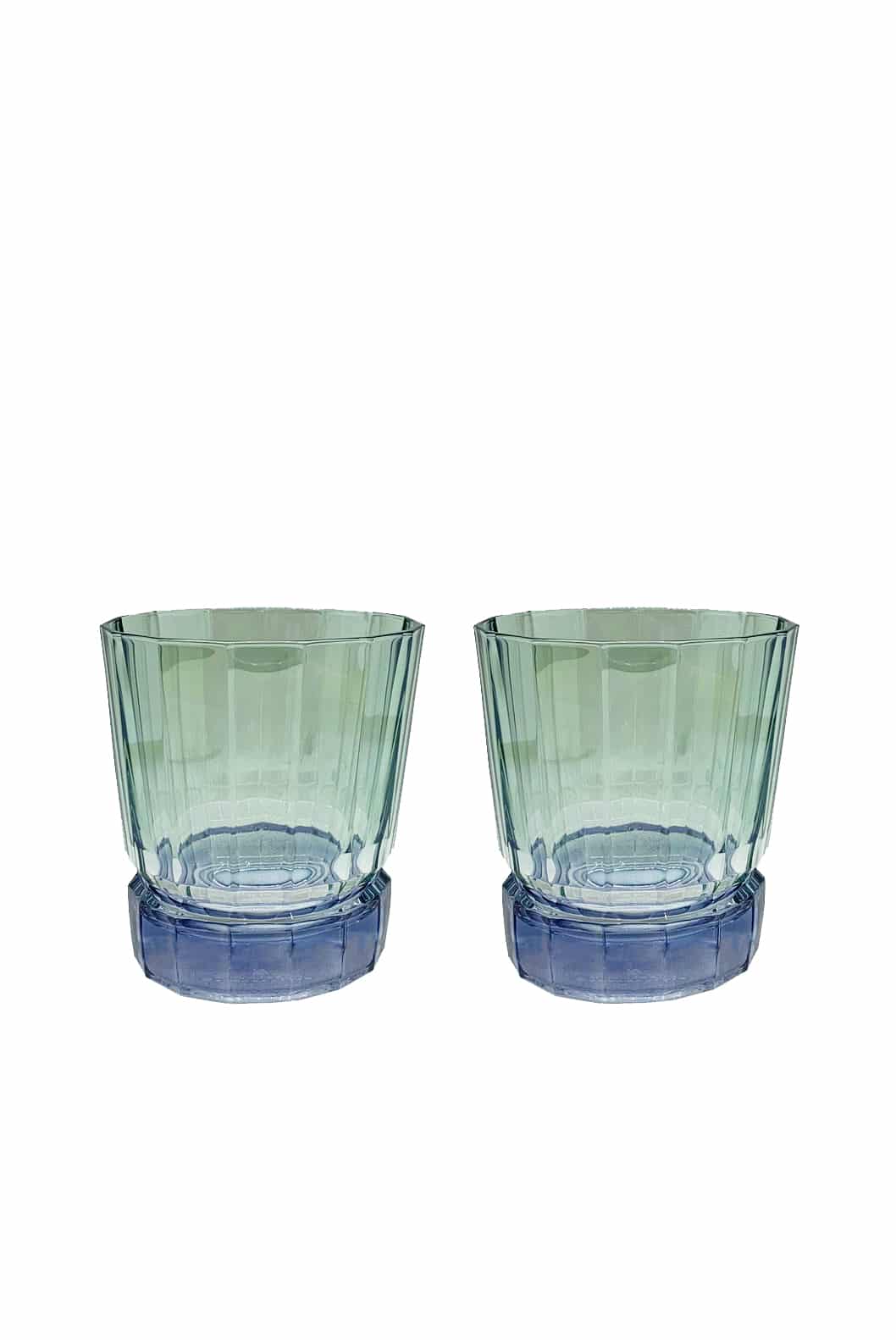 Luisa Beccaria Shade Blue To Green Set Di Due Bicchieri Duccio Piccoli Con Base Presa