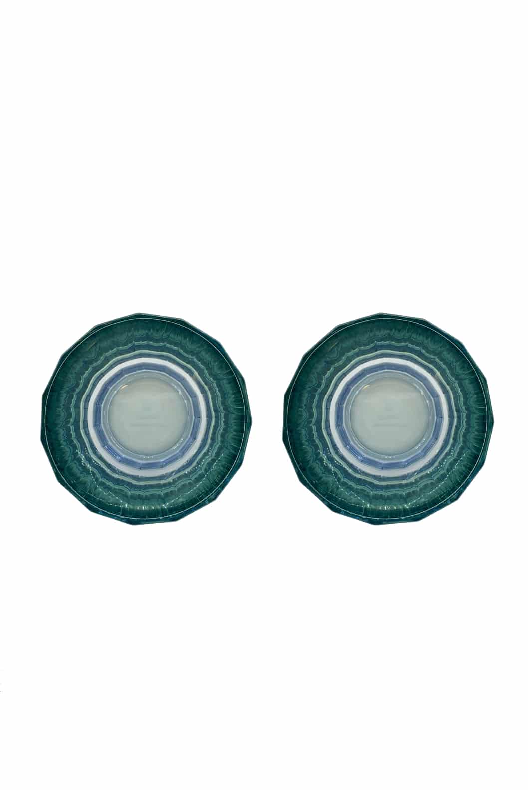 Luisa Beccaria Shade Blue To Green Set Di Due Bicchieri Duccio Piccoli Con Base Presa