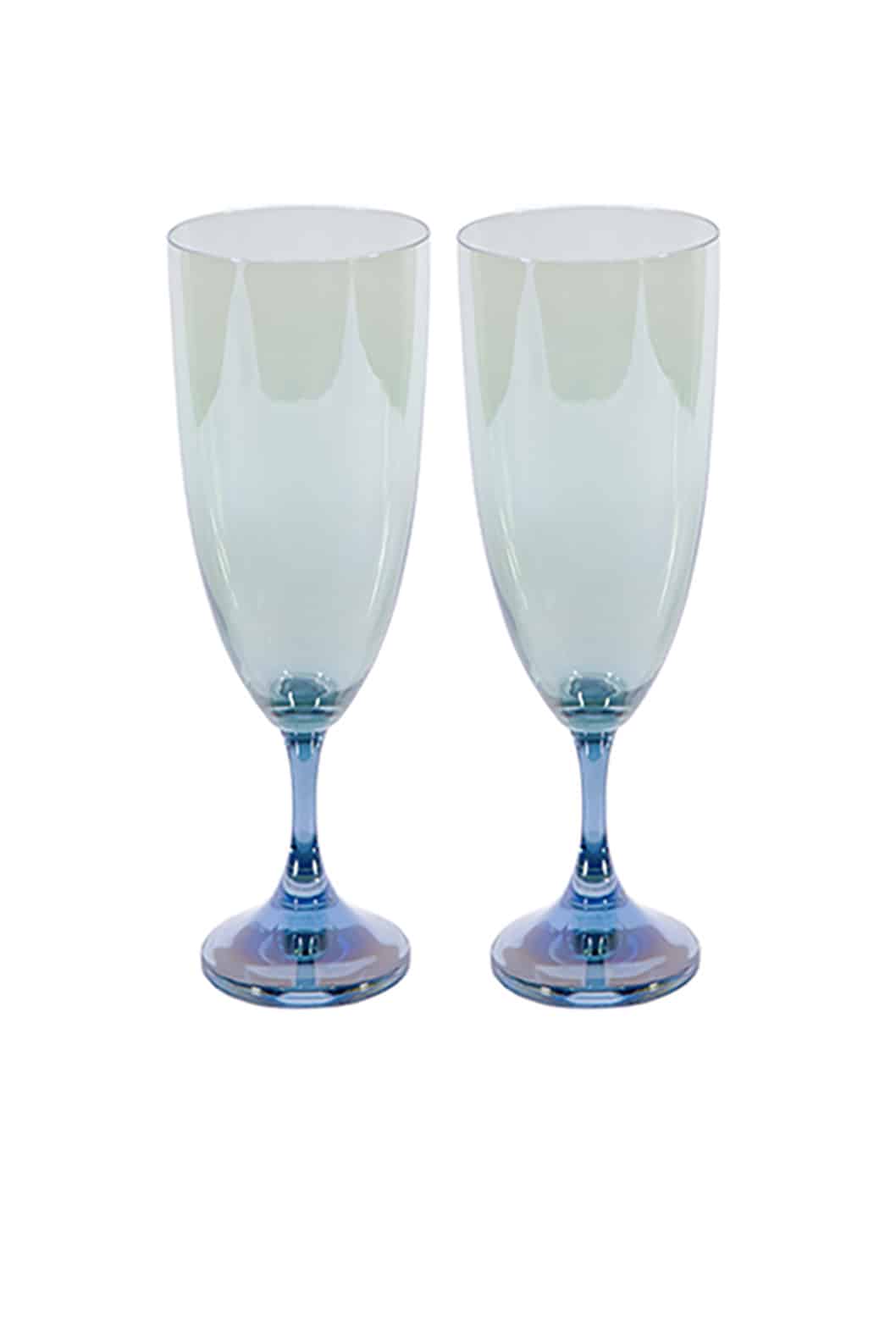 Luisa Beccaria Ombra Blu Al Verde Set Di Due Flauto Offerte
