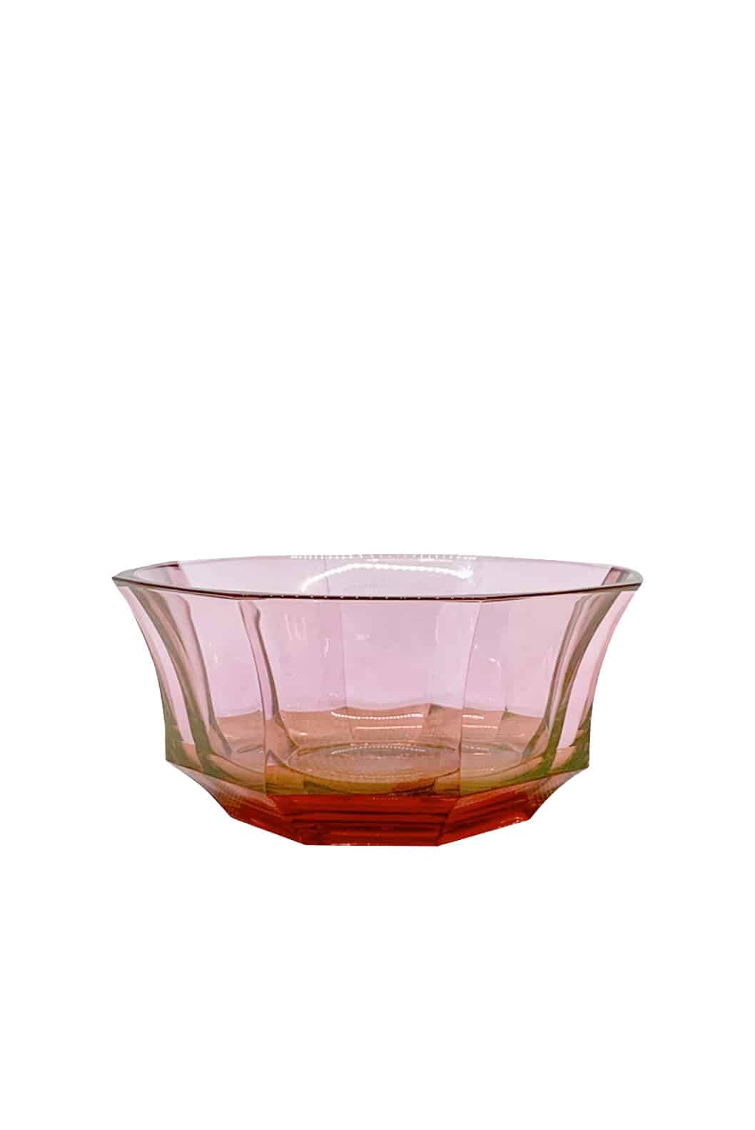 Luisa Beccaria Ciotola da dessert in cristallo sfaccettato dal rosso al rosa Moda