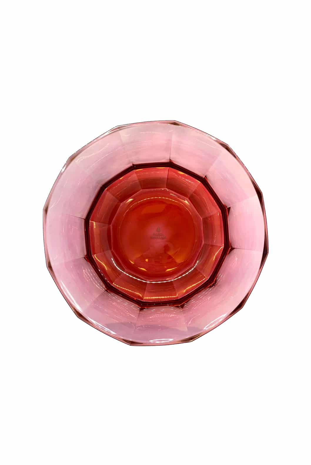 Luisa Beccaria Ciotola da dessert in cristallo sfaccettato dal rosso al rosa Moda