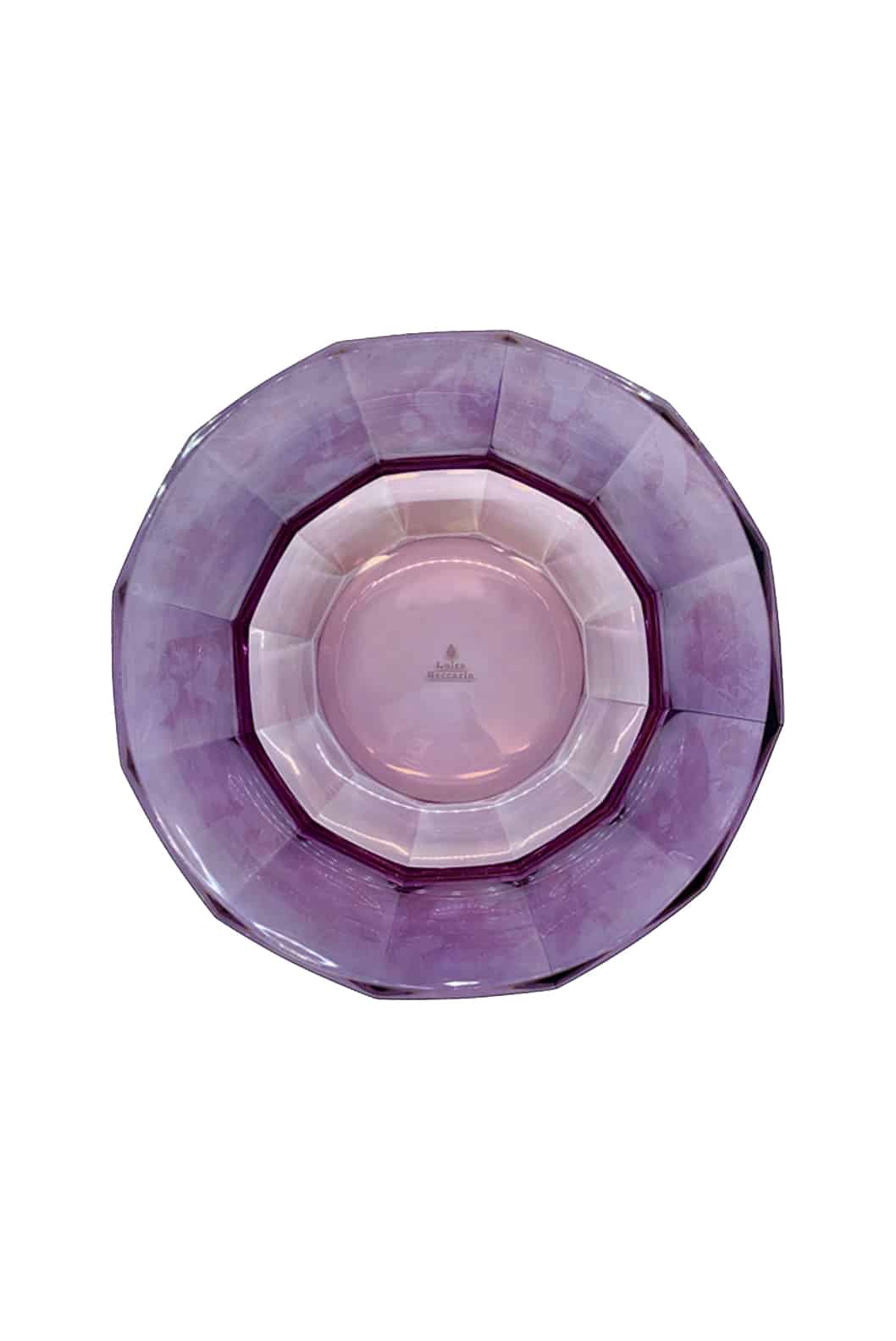 Luisa Beccaria Ciotola da dessert in cristallo sfaccettato dal rosa al viola 2025