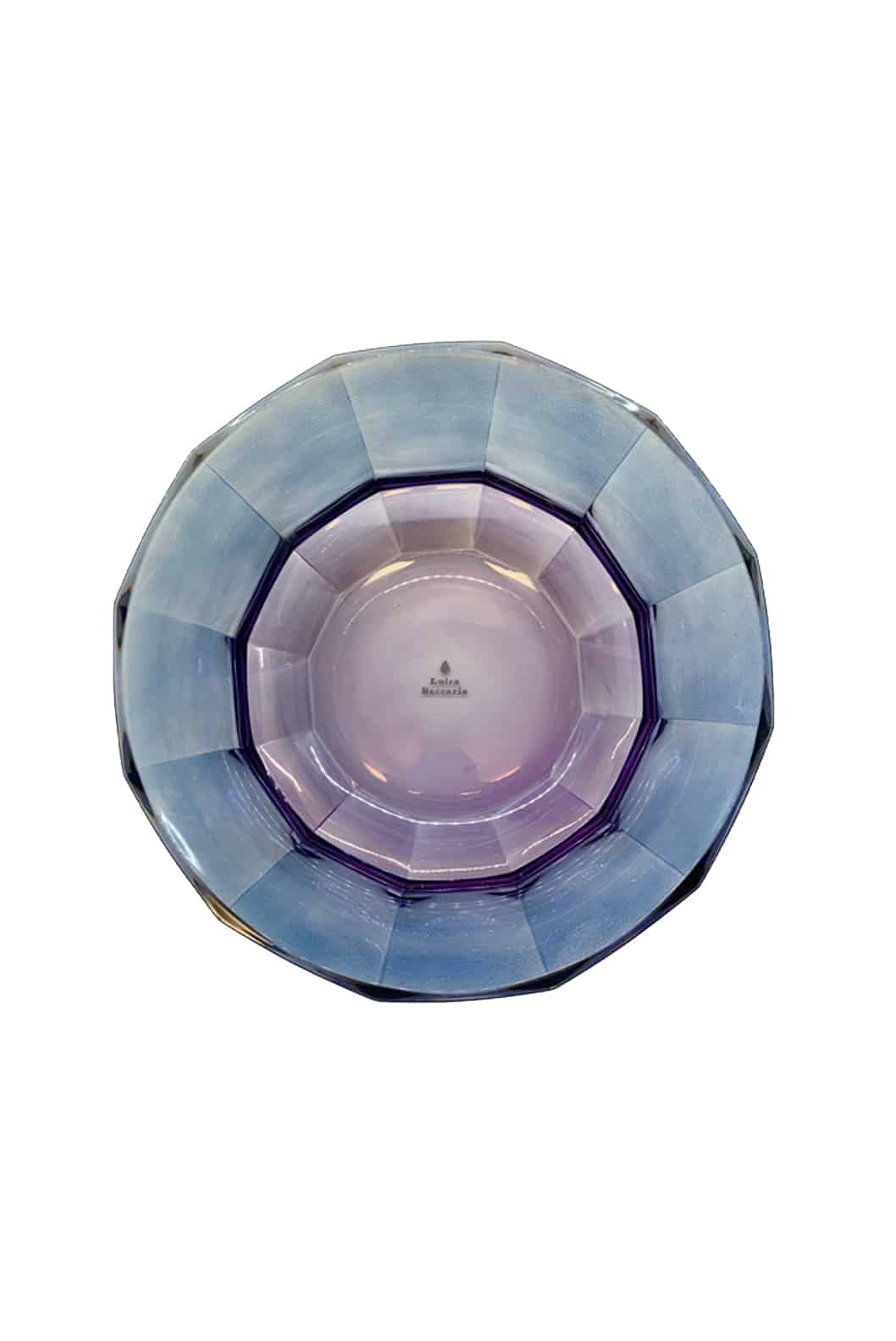 Luisa Beccaria Ciotola da dessert in cristallo sfaccettato dal viola al blu Italy
