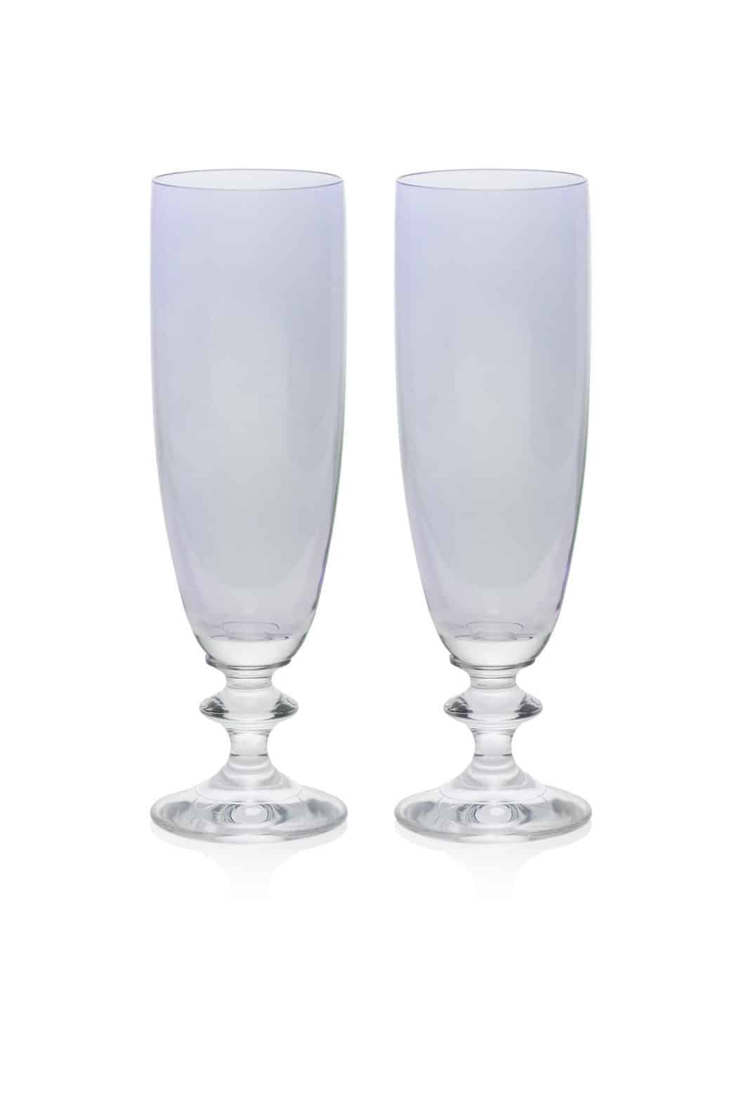 Luisa Beccaria Set Blu Di Due Bicchieri Flauto Roseo 2025