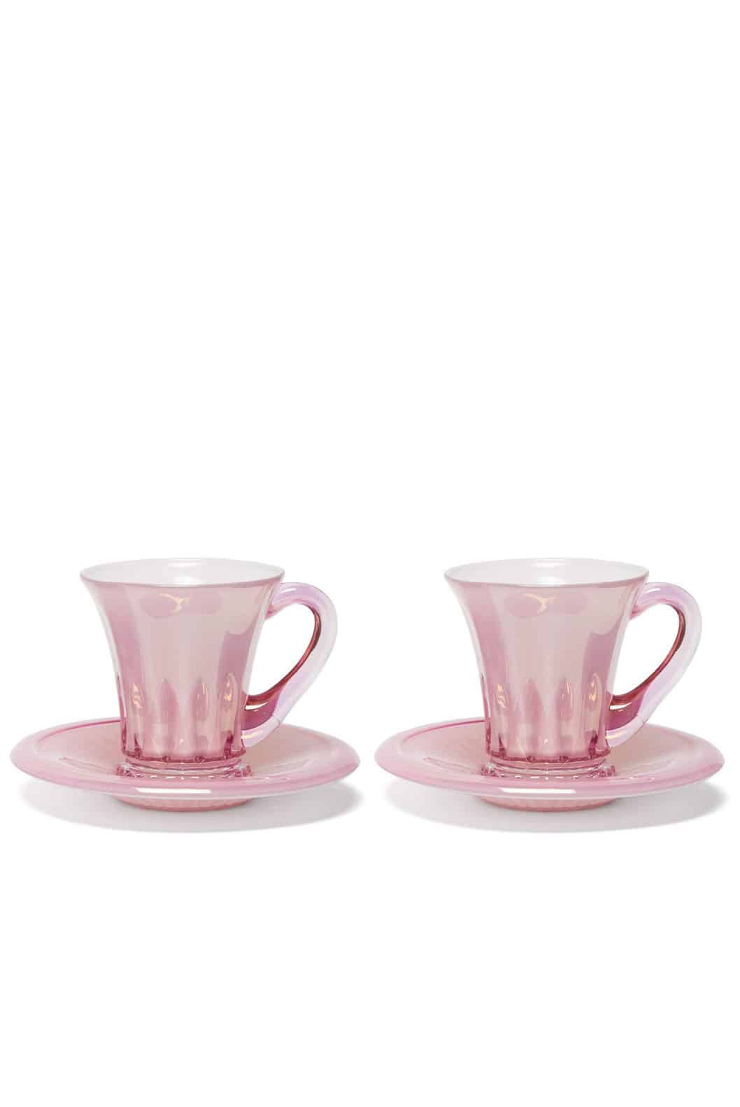 Luisa Beccaria Set Rosa Di Due Tazze Di Caffè Doge Qualità