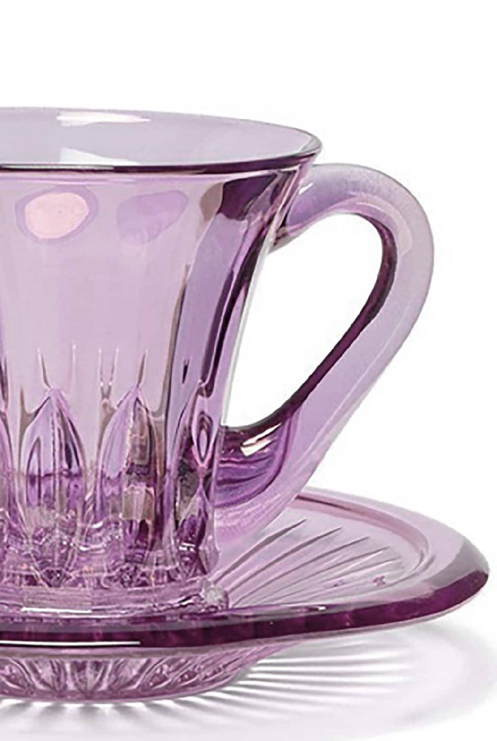 Luisa Beccaria Set Di Due Tazzine Da Caffè Trasparenti Prestige Viola Vendita