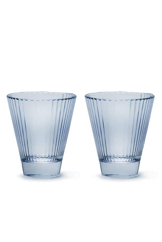 Luisa Beccaria Set Blu Di Due Bicchieri Di Vino Iside
